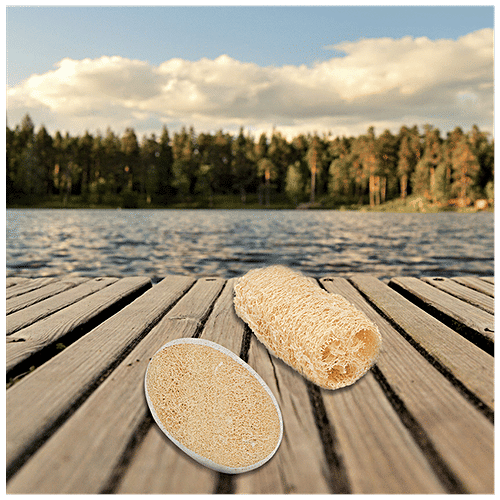 Bamboooz Shower Loofah/Bath Sponge/Natural Scrubber, 2 pcs  