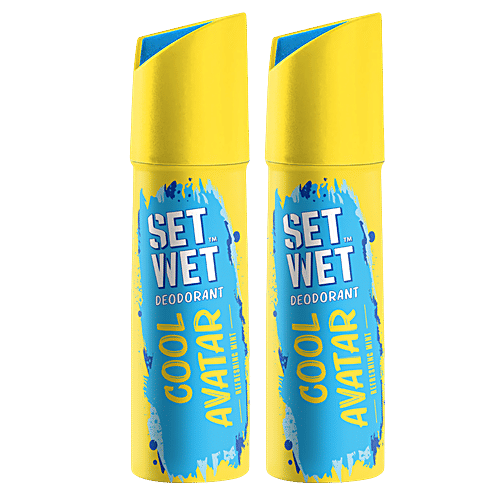 Set Wet Cool Avatar Deodorant & Body Spray Perfume - For Men, 300 ml (Pack of 2) 