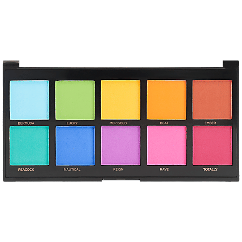 Profusion Cosmetics Eyeshadow Palette - Pro Pigment, 10 Shades, 16 g Spectrum 