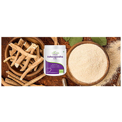 Natures Velvet Ashwagandha Powder - Reduces Stress & Increases Fertility, 250 g  