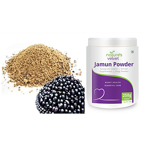 Buy Natures Velvet Jamun Powder Supplement For Diabetes Care & Heart
