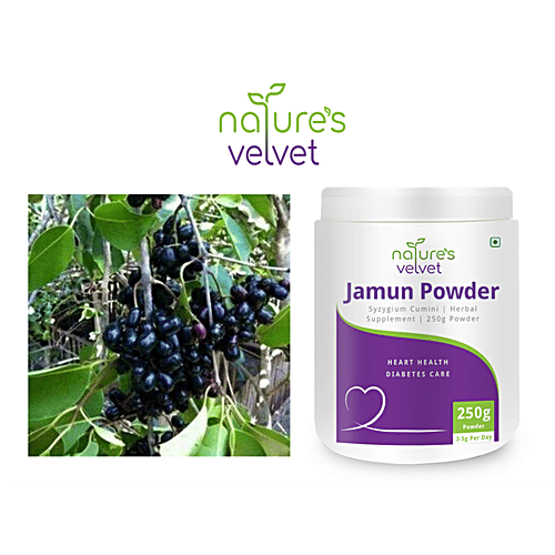 Buy Natures Velvet Jamun Powder Supplement For Diabetes Care & Heart
