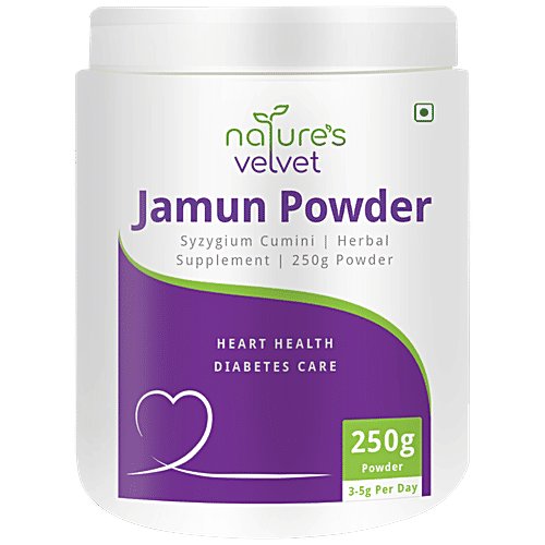 Buy Natures Velvet Jamun Powder Supplement For Diabetes Care & Heart