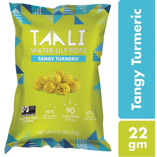 TAALI Water Lily Pops/Roasted Makhana - Gluten, Grain, Corn Free, Tangy Turmeric Flavour, 22 g Pouch 