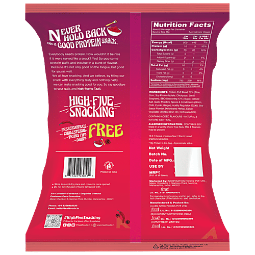 Taali Smokey BBQ Roasted Protein Puffs, 60 g  