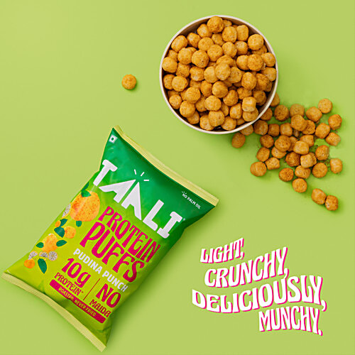 Taali Pudina Punch Roasted Protein Puffs, 60 g  
