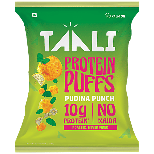 Taali Pudina Punch Roasted Protein Puffs, 60 g  