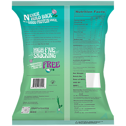 Taali Cream & Onion Roasted Protein Puffs, 60 g  