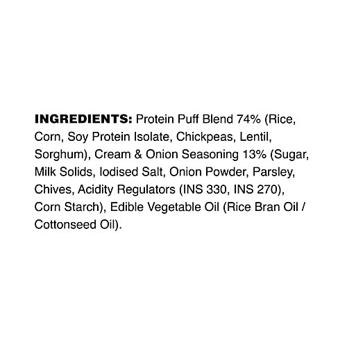 Taali Cream & Onion Roasted Protein Puffs, 60 g  