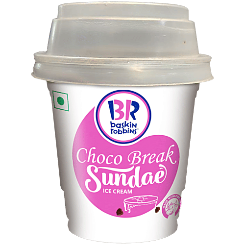 Baskin Robbins Sundae Ice Cream - Softy Choco Break, With Vanilla, Has Rich & Creamy Texture, 125 ml  