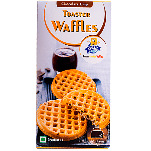Buy Dely Toaster Belgian Waffles Chocolate Chips, Frozen, No Added