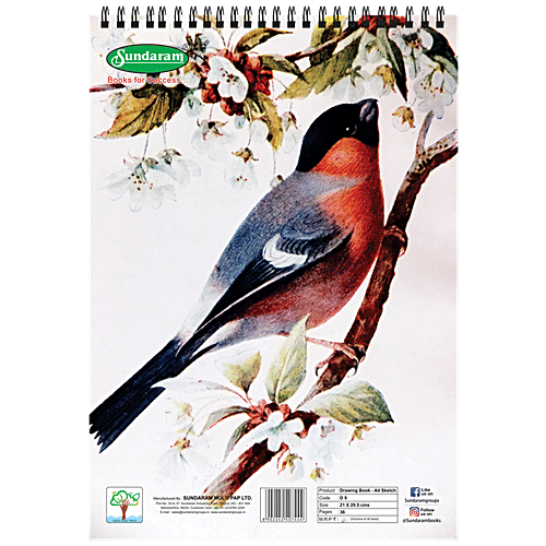 Sundaram Sketch Book - A4, 36 Pages, Assorted, 1 pc  