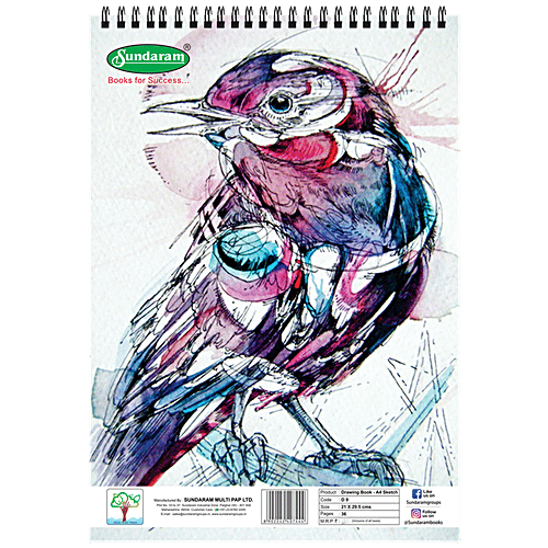 Sundaram Sketch Book - A4, 36 Pages, Assorted, 1 pc  