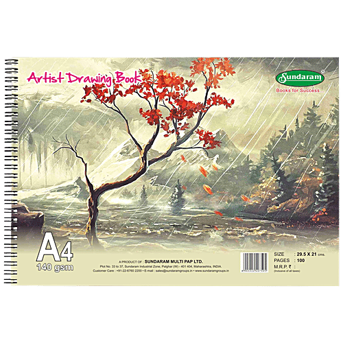 Buy Sundaram Artist Drawing Book A4 100 Pages, Size 29.5 x 21 cm