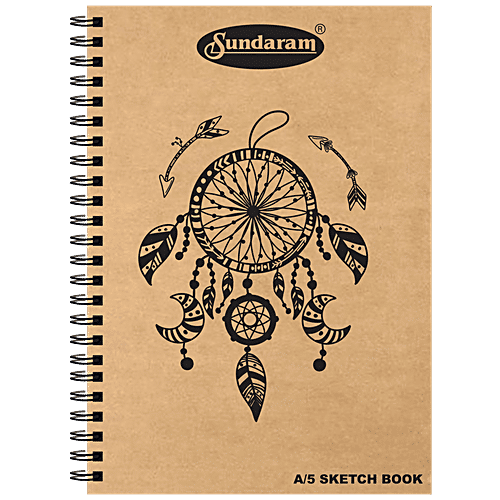 Sundaram A5 Sketch Book - 100 Pages, Assorted, 1 pc