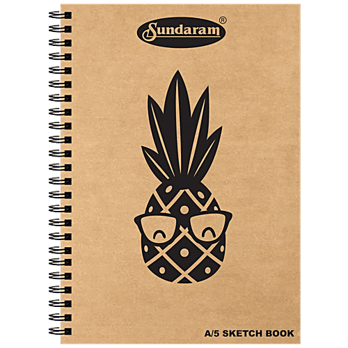 Sundaram A5 Sketch Book - 100 Pages, Assorted, 1 pc