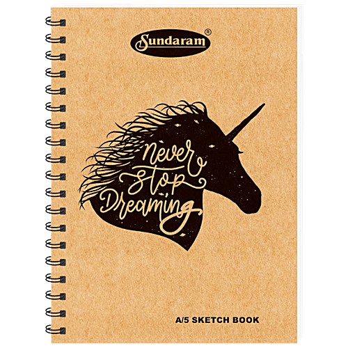 Sundaram A5 Sketch Book - 100 Pages, Assorted, 1 pc