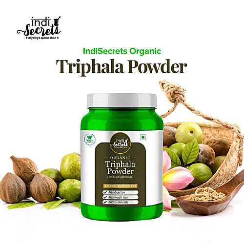 Buy IndiSecrets Organic Triphala Powder Aids Weight Loss, Boosts