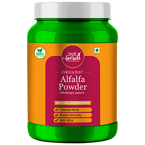 Buy IndiSecrets Organic Alfalfa Powder Boosts Immunity, Aids Detox