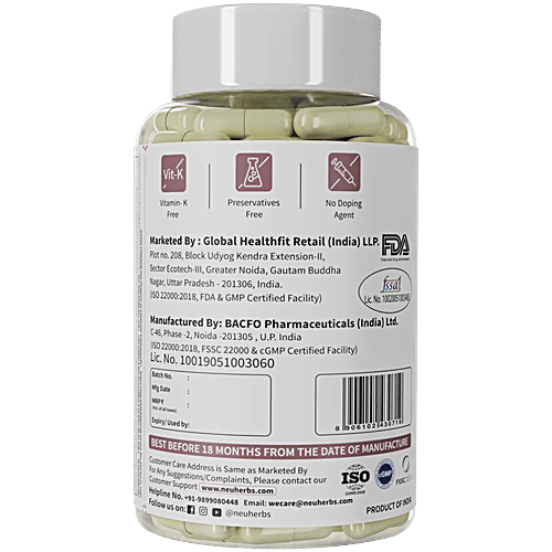 Neuherbs Hair-Skin Vitamins Supplement Capsules With Hyaluronic Acid, 60 pcs  Vitamin C & E For Radiant Skin & Hair Re-Growth