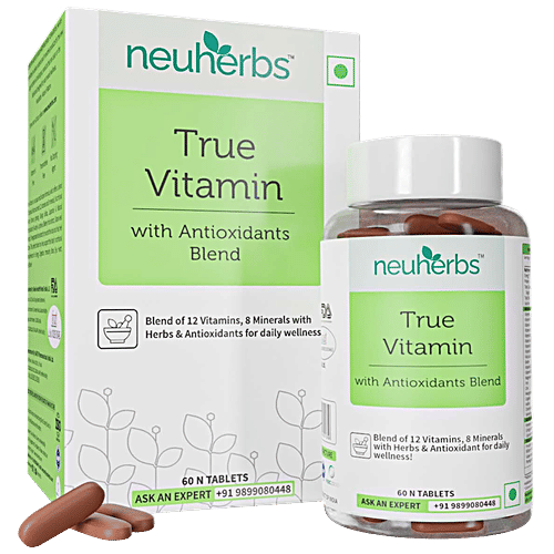 Buy Neuherbs True Vitamins With Iodine Tablets Multivitamin With NutraHerb Extract, Immunity