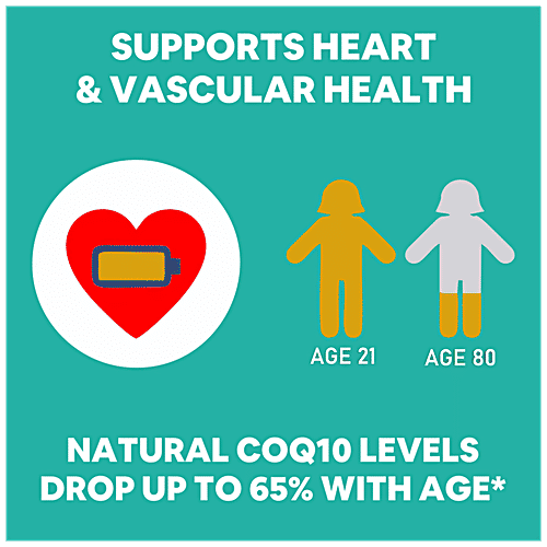 Carbamide Forte Coenzyme Q10 120mg + Piperine 6mg Vegetarian Tablets - For Heart Health, 60 pcs  