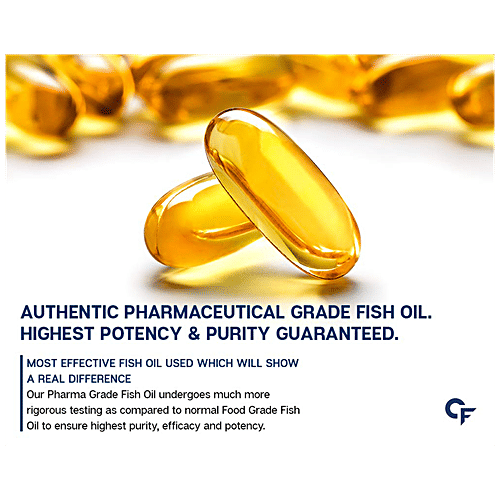 Carbamide Forte Omega 3 Fish Oil 1250mg Softgel Capsules - For Healthy Heart, 60 pcs  