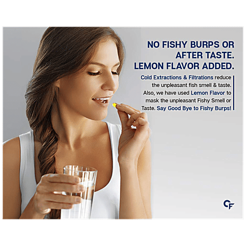 Carbamide Forte Omega 3 Fish Oil 1250mg Softgel Capsules - For Healthy Heart, 90 pcs  