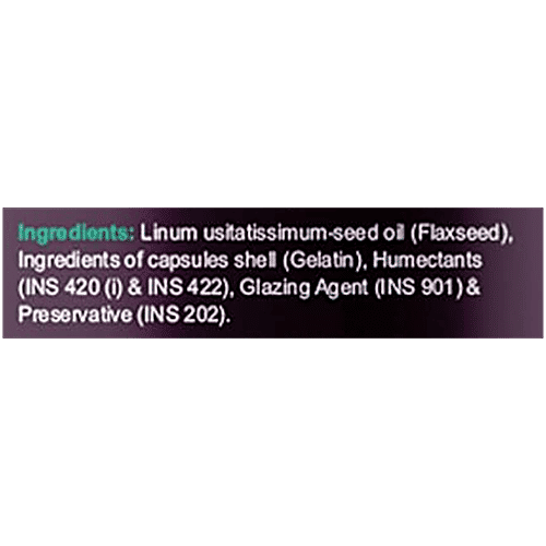 Carbamide Forte Flaxseed Oil Capsules 1250mg + Omega 3, 6, 9 Softgel Capsules - For Digestion, 60 pcs  