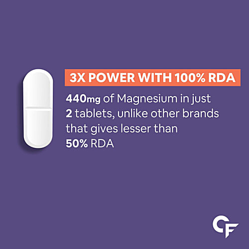 Carbamide Forte Chelated Magnesium Glycinate Citrate Supplement - 1814.18 Mg, Supports Muscles & Bones, 60 pcs