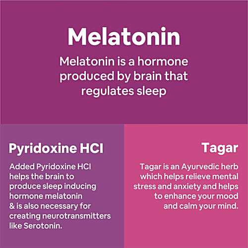 Carbamide Forte Melatonin 3mg + Tagara 75mg Vegetarian Tablets - For Restful Sleep, 90 pcs  