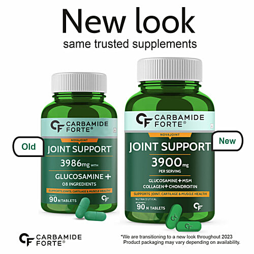 Carbamide Forte Joint Support Supplement - With Glucosamine & Vitamins, For Muscle Health, 90 pcs