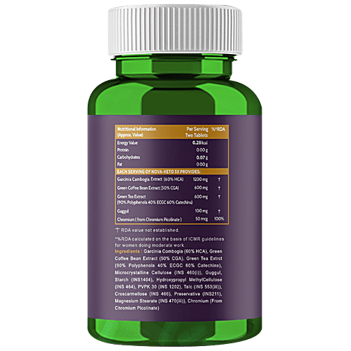 Carbamide Forte Keto-5x Tablets - With Garcinia Cambogia, & Green Coffee Bean Extract, Weight Loss Supplement, 60 pcs  