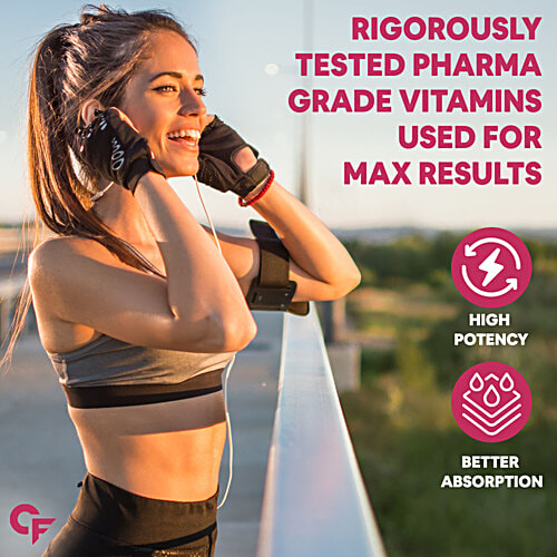 Carbamide Forte Multivitamins With Probiotics & 43 Ingredients Vegetarian Tablets - For Women, 100 pcs  