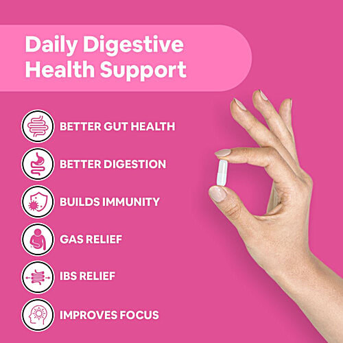 Carbamide Forte Probiotics 30 Billion + 100mg Prebiotics Vegetarian Capsules - Better Digestion, 60 pcs  