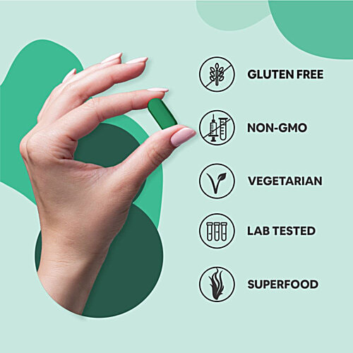 Carbamide Forte Organic Spirulina 2000mg Vegetarian Tablets - For Energy, Immunity, 180 pcs  