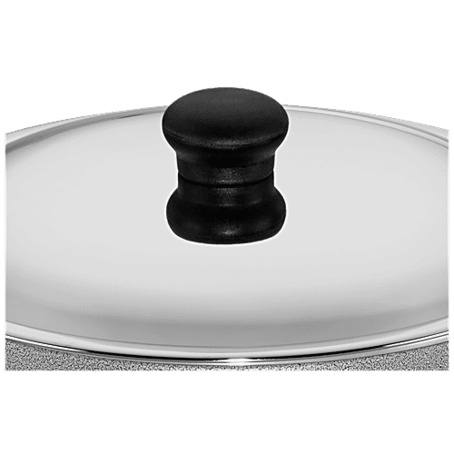 Butterfly Butterfly Aluminium Kadai - Non Stick Coated, 25 cm, Stainless Steel Lid, Backlite Handle, Raga, 1 pc  