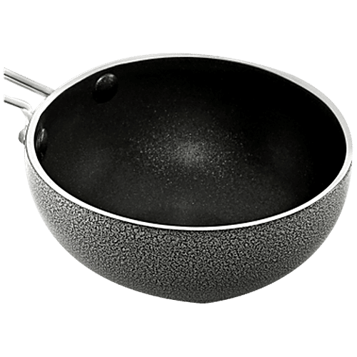 Butterfly Butterfly Aluminium Tadka Pan - Non Stick Coated, 10 cm, 3 mm, Backlite Handle, Raga, 1 pc
