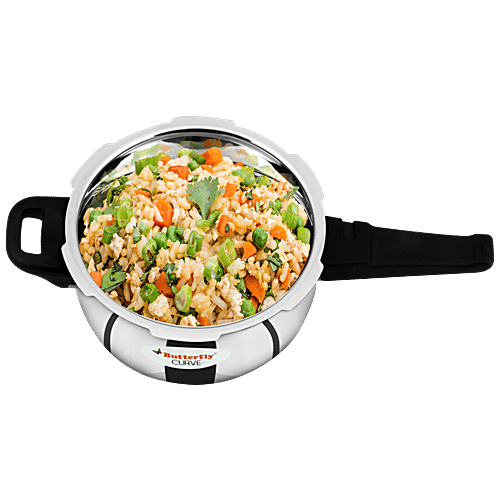 Butterfly Curve Stainless Steel Outer Lid Pressure Cooker - Induction Base, 3 L  