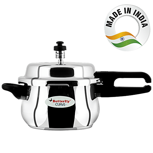 Butterfly Curve Stainless Steel Outer Lid Pressure Cooker - Induction Base, 3 L  