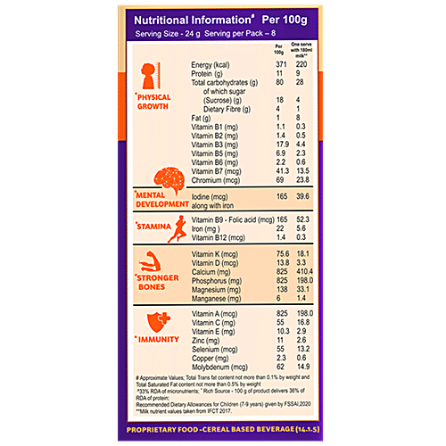 Manna Go Grains Multigrain Instant Drink Mix - For Growth & Immunity, Classic Malt Flavour, 200 g