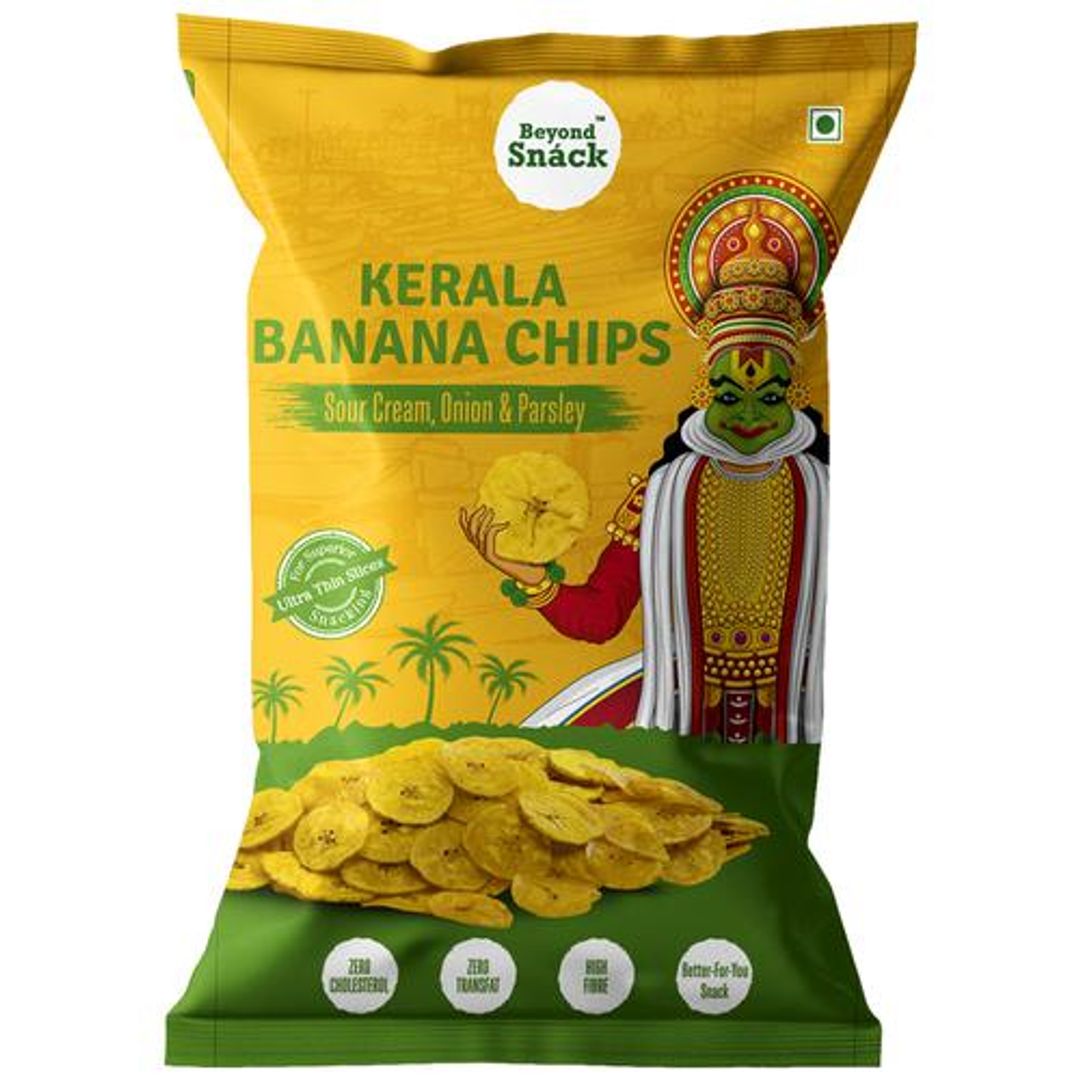 Beyond Snack Kerala Banana Chips - Sour Cream Onion Parsley, 75 g 