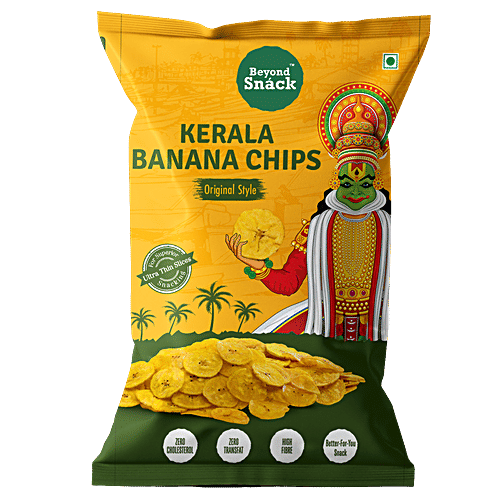 Beyond Snack Original Style Kerala Banana Chips, 75 g Pouch Zero Cholestrol, Zero Trans Fat, High Fibre