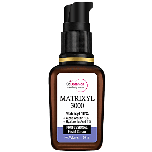 StBotanica Matrixyl 3000 10% Face Serum + Alpha Arbutin 1% + Hyaluronic Acid 1% Face Serum - For Dull, Dehydrated & Aging Skin, Collagen Boosting, 20 ml  
