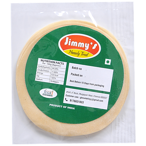 Jimmy's Kerala Pappadam - Handmade, 50 g