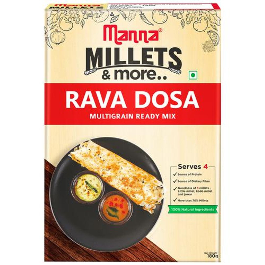 Buy Manna Instant Multigrain Rava Dosa Ready Mix Millets & More, Kodo