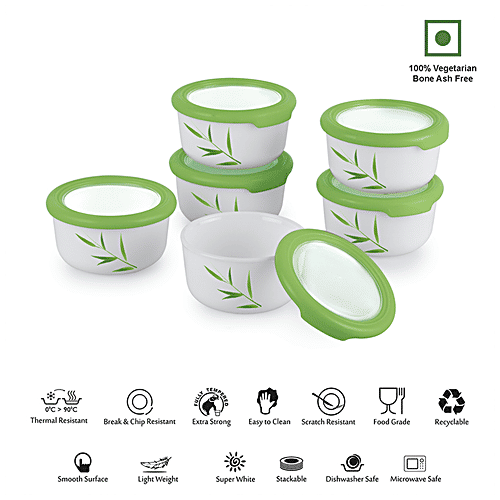 Cello Opalware Storage Containers - Mini, Bamboo Grove, 6 pcs  