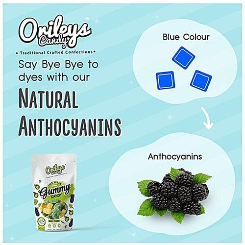 Orileys Candy Gummy Candy - Sour Fruits Flavour, Vegan, Gluten Free, 100 g  