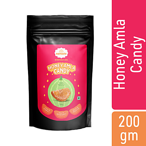 Namaste Chai Honey Amla Candy - Dry, Sweet, Rich In Antioxidants, 200 g  