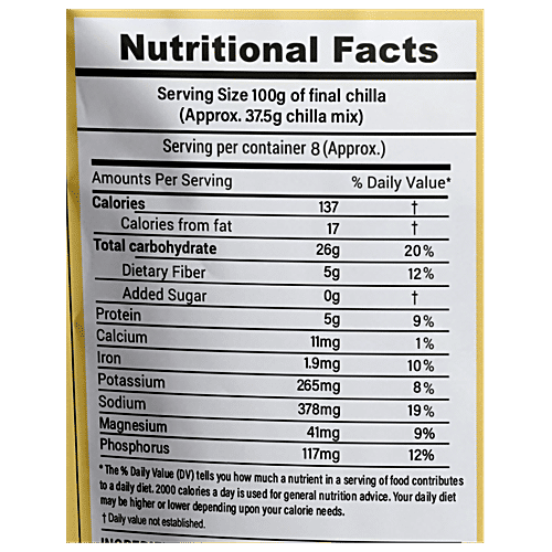 Buy Daily Staple Healthy Jowar Chilla Mix For Gluten Intolerant